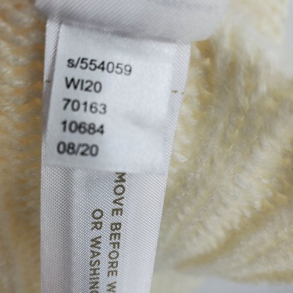 NWT Loft Ann Taylor Cream Oversized Cable Knit Poncho Sweater M / Large - Picture 8 of 11